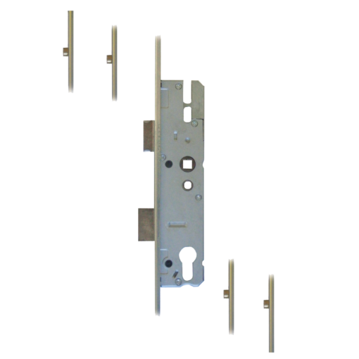 KFV Lever Operated Latch & Deadbolt `U` Rail - 4 Roller - 35/92