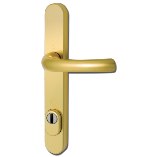 HOPPE Door Furniture PAS24 Altanta 92mm Centres 215mm Screw Centres - Gold