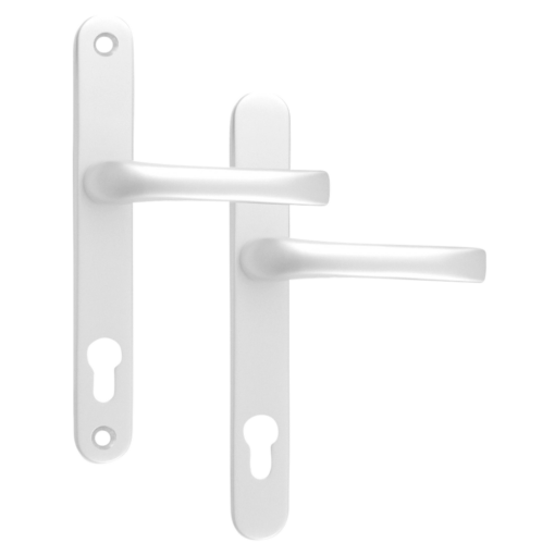 MILA Prolinea 92 Lever/Lever UPVC Furniture - 240mm Backplate - White