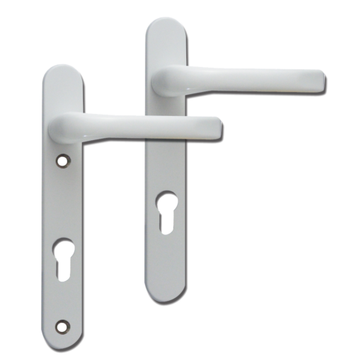 MILA Prolinea 92 Lever/Lever UPVC Furniture - 220mm Backplate - White