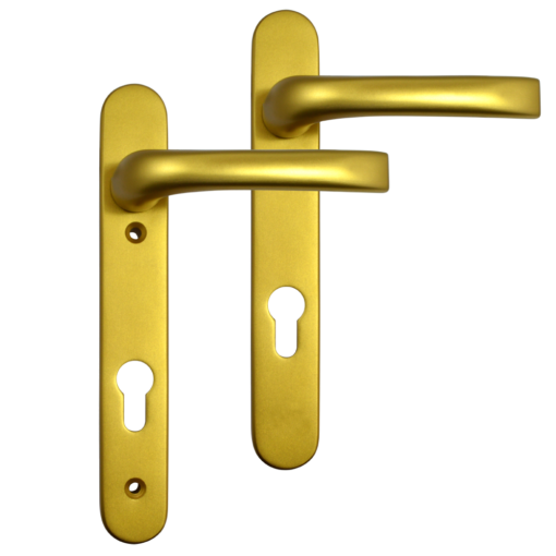 MILA Prolinea 92 Lever/Lever UPVC Furniture - 220mm Backplate - Gold