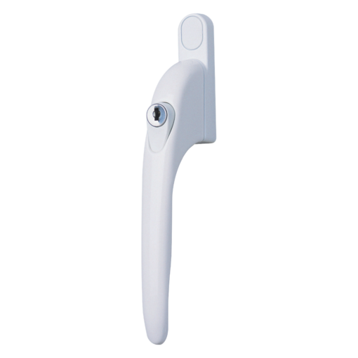 SECURISTYLE Virage In Line Espag Handle - 40mm - Locking - White