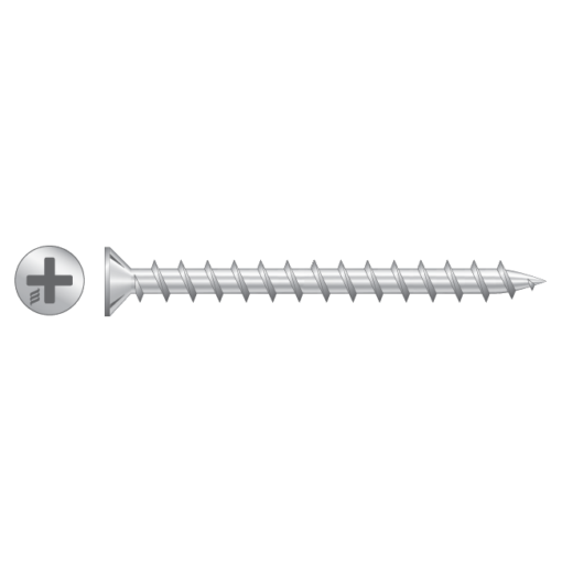 RAPIERSTAR Sharp Point Screws For Non-Reinforced UPVC - Countersunk - 4.3mm x 32mm - ZP (Qty 1000)