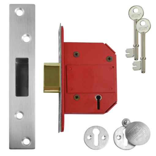 UNION J2100S StrongBOLT BS 5 Lever Deadlock - 64mm SC KD Visi