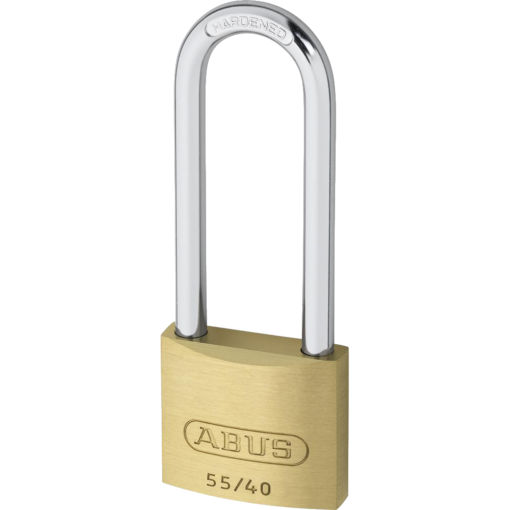 ABUS 55 Series Brass Long Shackle Padlock - 38mm KA (5401) 55/40HB63 Boxed