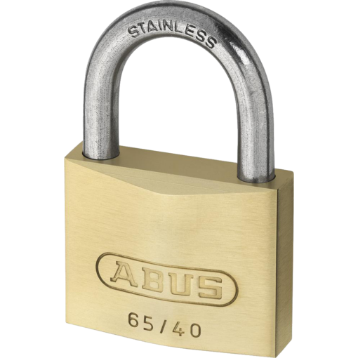 ABUS 65 Series Brass Open Stainless Steel Shackle Padlock - 30mm KA (6304) 65IB/30 Boxed