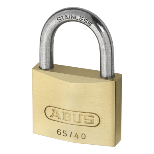 ABUS 65 Series Brass Open Stainless Steel Shackle Padlock - 50mm KA (6505) 65IB/50 Boxed