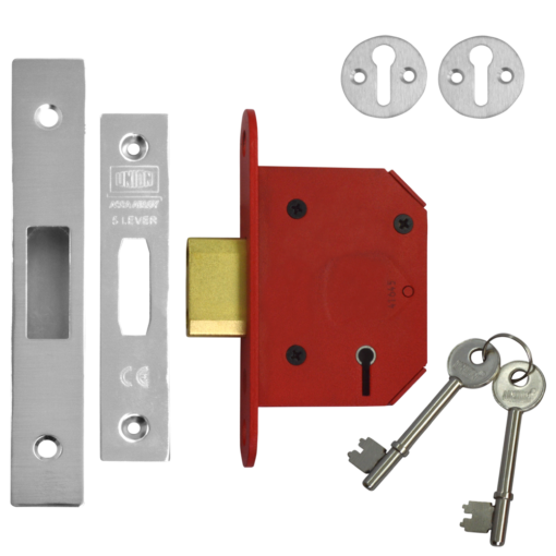 UNION J2105 StrongBOLT 5 Lever Deadlock - 64mm SS KD Boxed