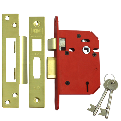 UNION J2203 StrongBOLT 3 Lever Sashlock - 75mm PB KD Boxed