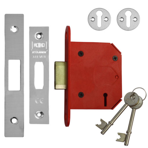 UNION J2103 StrongBOLT 3 Lever Deadlock - 75mm SS KD Boxed