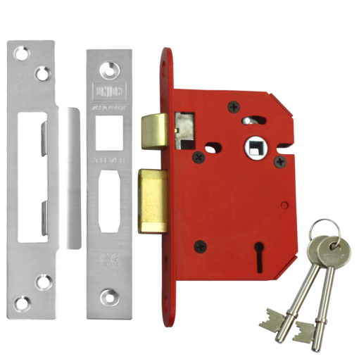 UNION J2203 StrongBOLT 3 Lever Sashlock - 75mm SS KD Visi