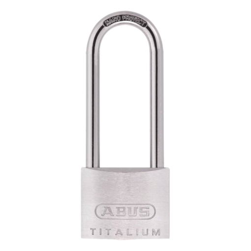 ABUS Titalium 64TI Series Long Shackle Padlock - 50mm KD 80mm Shackle 64TI/50HB80 Visi