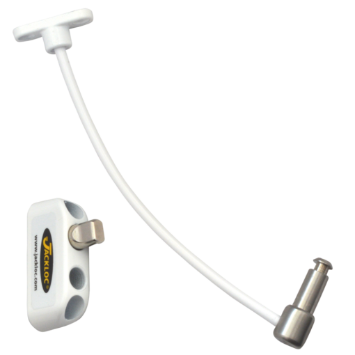 JACKLOC Pro-Twist Push & Turn Cable Window Lock - White