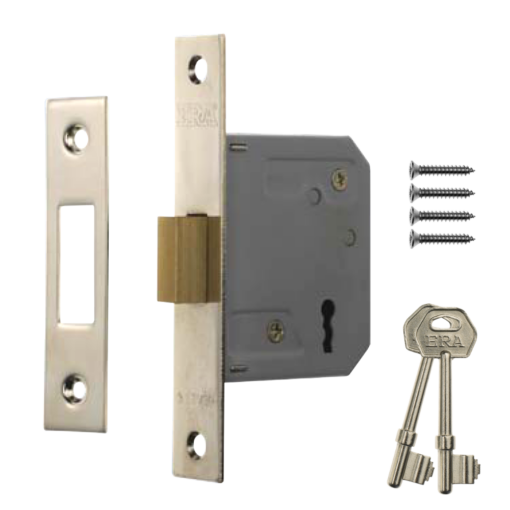 ERA 472 & 572 3 Lever Deadlock - 64mm  Chrome Boxed