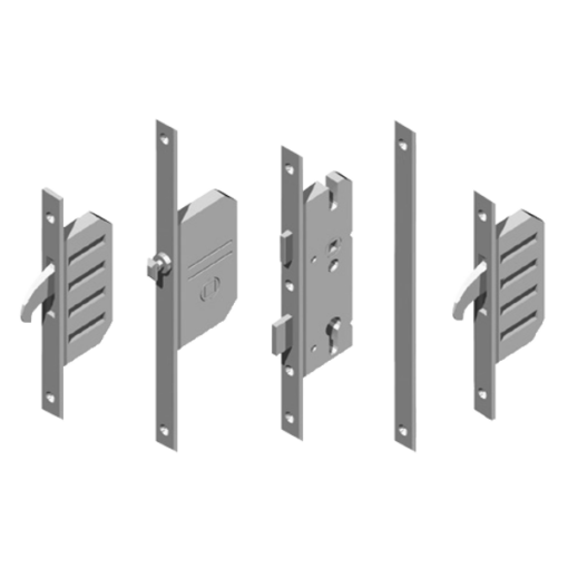 WINKHAUS AV2 EntryGuard Lever Operated Latch & Deadbolt 16mm Flat - 2 Hook - 35/92