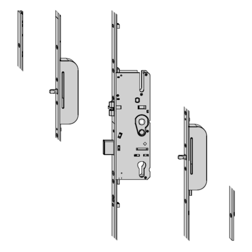 MACO Protect Lever Operated Latch & Deadbolt Multipoint Lock With Finger Bolt - 35/92 Pin Bolt