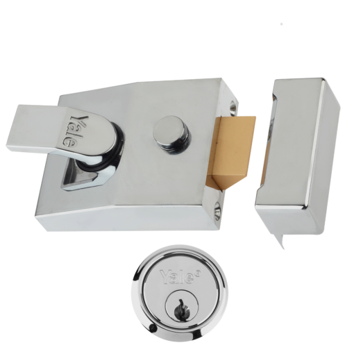 YALE 85 & 89 Deadlocking Nightlatch - 60mm Satin Chrome SC Cyl Visi