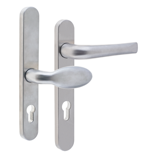 MILA Supa 92 Lever/Pad - 220mm Backplate - Brushed Stainless Steel