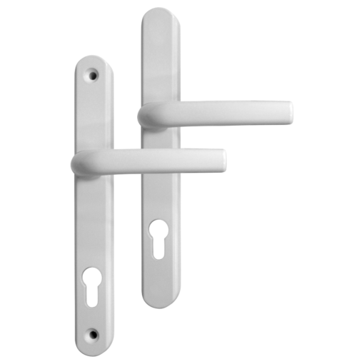 Greenteq Alpha 92 Lever/Lever UPVC Furniture - 250mm Backplate - White