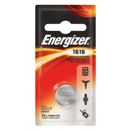 ENERGIZER CR1616 3V Lithium Coin Cell Battery - CR1616