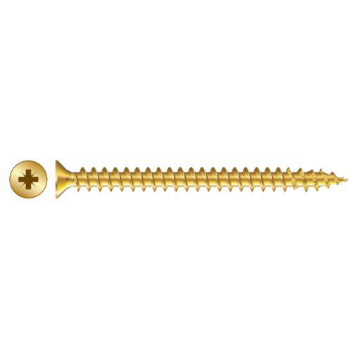 RAPIERSTAR Sharp Point Wood Screw - Countersunk - 4.0mm x 35mm - YP (Qty 200)