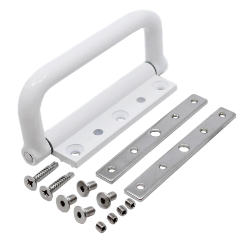 DEBAR Pull Hinge To Suit Visofold 1000 - White - Open In