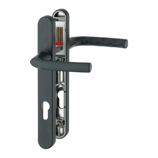 HOPPE Birmingham 92mm UPVC Lever Door Furniture 122mm Screw Centers 1117/3811N - 92mm Centres Black