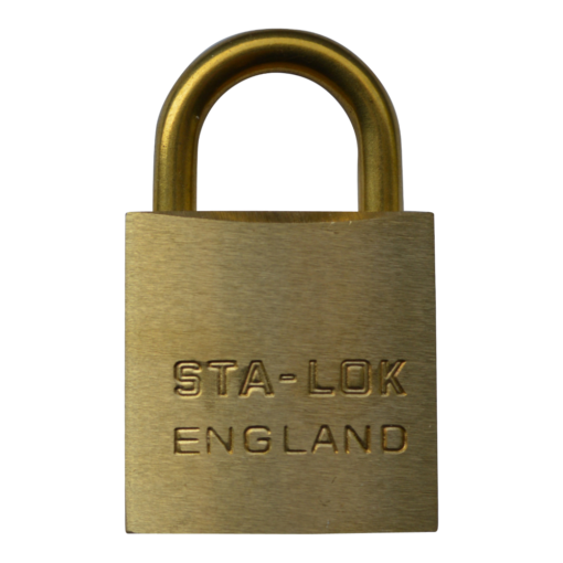 B&G STA-LOCK C Series Brass Open Shackle Padlock - Brass Shackle - 32mm KD -  C125BS