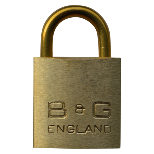 B&G Warded Brass Open Shackle Padlock - Brass Shackle - 32mm KD - D101B