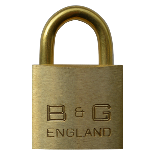 B&G Warded Brass Open Shackle Padlock - Brass Shackle - 38mm KD - D102B