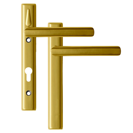 LOXTA Stealth Double Locking Lever Handle (Blank External) - 122mm 92PZ - Polished Gold