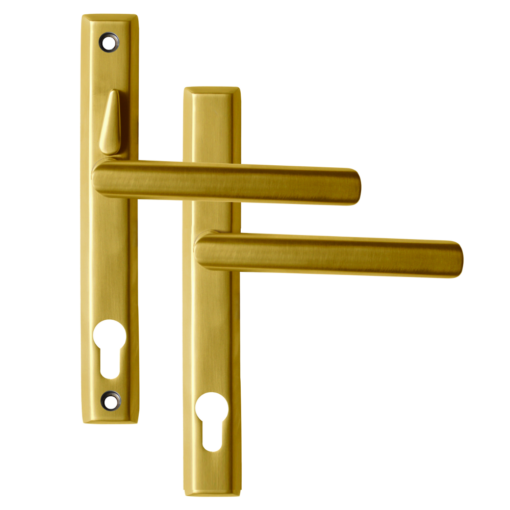 LOXTA Stealth Double Locking Lever Handle (Euro External) - 211mm 92PZ - Polished Gold