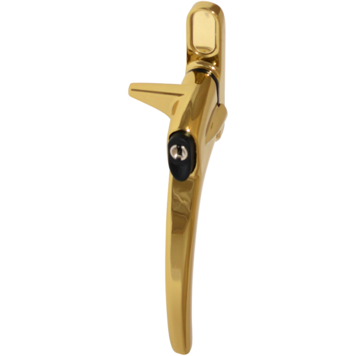 ERA Charisma Inline Cockspur Locking Espag Handle - 12mm RH Locking Polished Gold