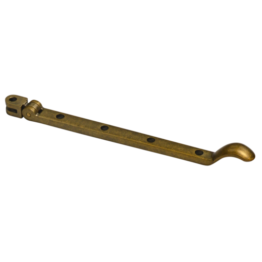 STEEL WINDOW FITTINGS B375 Classic Curved Peg Stay - 200mm Antique Brass