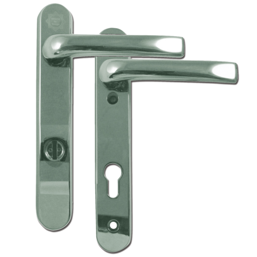 MILA Kite Secure PAS24 2 Star 220mm Lever/Lever Door Furniture - Chrome (Bagged)