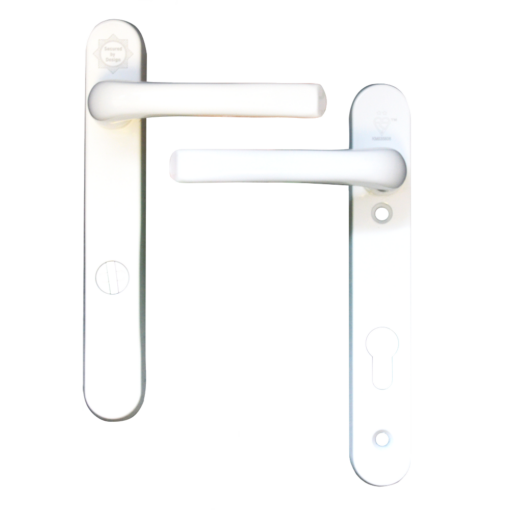 MILA Kite Secure PAS24 2 Star 220mm Lever/Lever Door Furniture - White (Bagged)