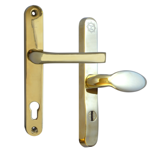 MILA Kite Secure PAS24 2 Star 240mm Lever/Pad Door Furniture 92/62 Centres - Gold (Bagged)