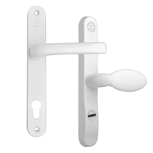 MILA Kite Secure PAS24 2 Star 240mm Lever/Pad Door Furniture 92/62 Centres - White (Bagged)