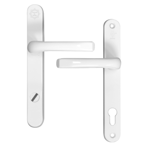 MILA Kite Secure PAS24 2 Star 240mm Lever/Lever Door Furniture - White (Bagged)