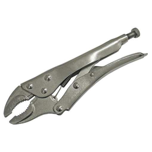 FAITHFULL Curved Jaw Locking Pliers - Silver