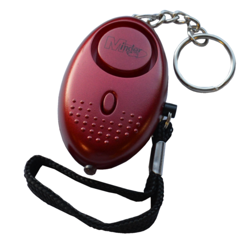 MINDER Mini Keyring Torch Personal Alarm - Red