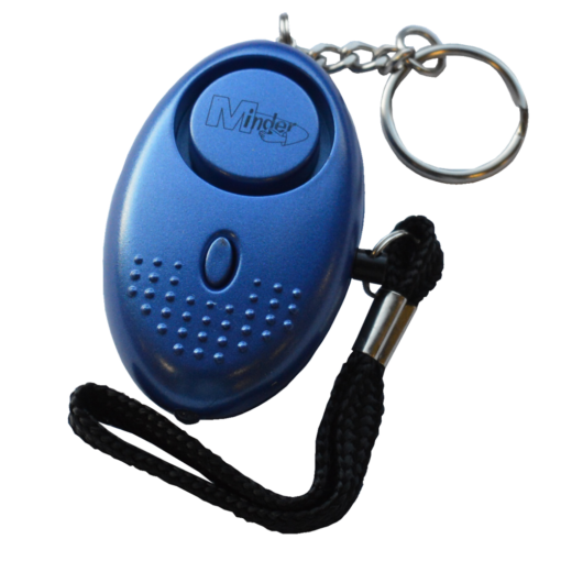 MINDER Mini Keyring Torch Personal Alarm - Blue