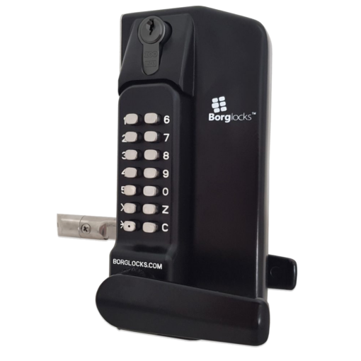 BORG LOCKS BL3400 ECP Lever Operated Marine Grade Metal Gate Single Digital Lock - With Key Override