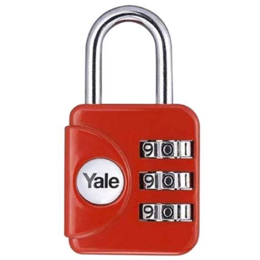 YALE YP1 Open Shackle Combination Padlock - Red