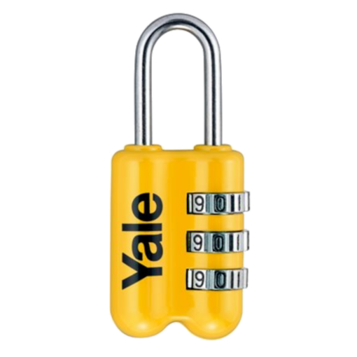 YALE YP2 Open Shackle Combination Padlock - Yellow