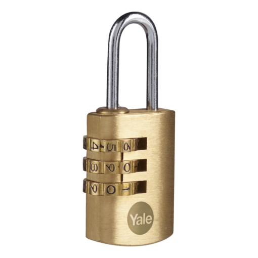 YALE Y150B Brass Open Shackle Combination Padlock - 22mm - Pack of 1