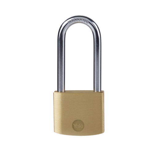 YALE Y110B Brass Long Shackle Padlock - 40mm