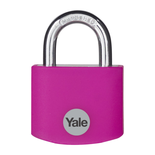 YALE YE3B Aluminium Open Shackle Padlock - Pink