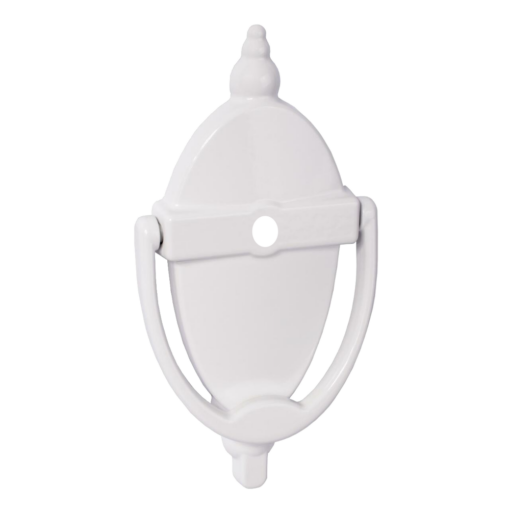 AVOCET Affinity Traditional Victorian Urn Door Knocker With Cut For Viewer - White