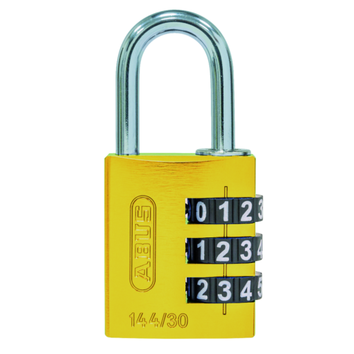 ABUS 144/30 Combination Padlock 30mm Body - Yellow